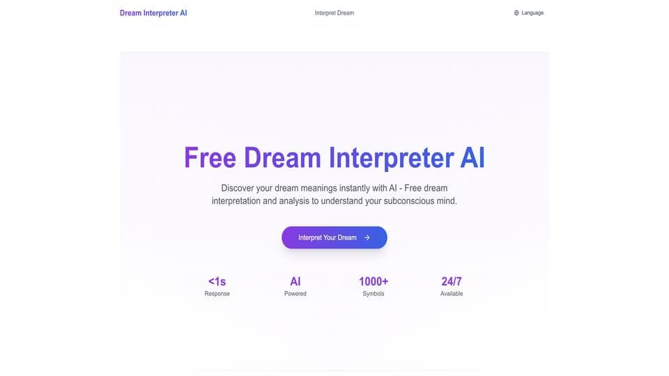 Free Free Dream Interpretation AI AI Tool image