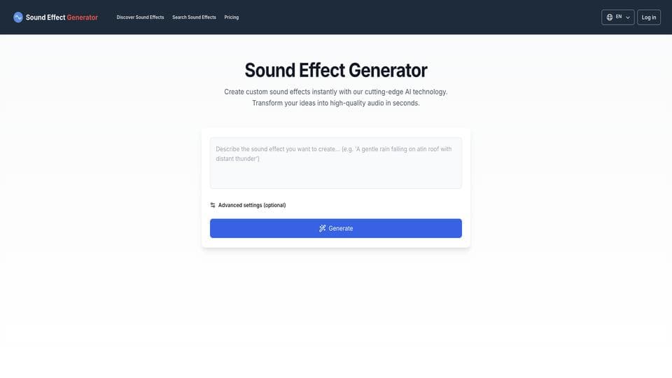 Free Sound Effect Generator AI Tool image