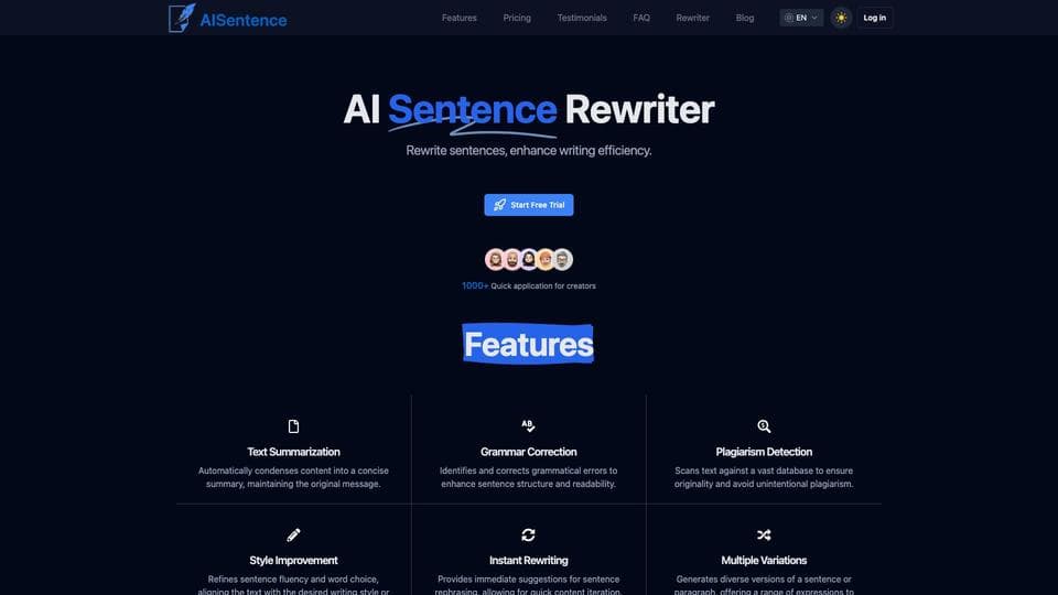 Free AI Sentence AI Tool image