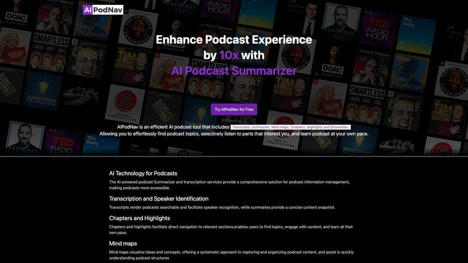 Free AIPodNav AI Tool image