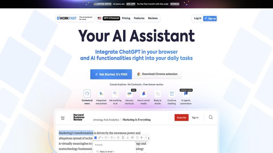 Free Work Fast AI Tool image