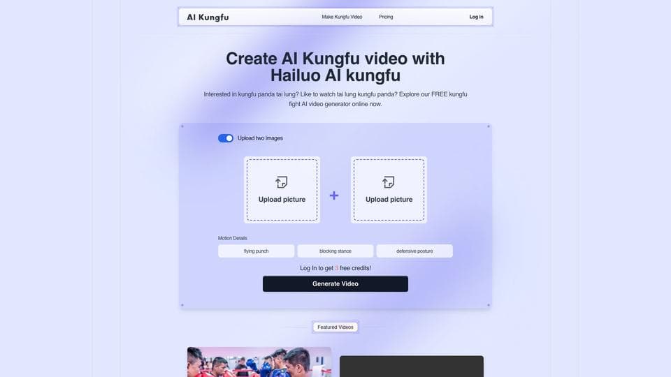 Free AI Kungfu AI Tool image