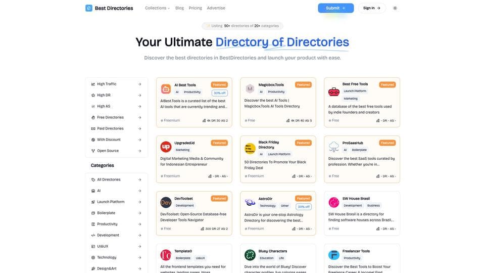 Free Best Directories AI Tool image