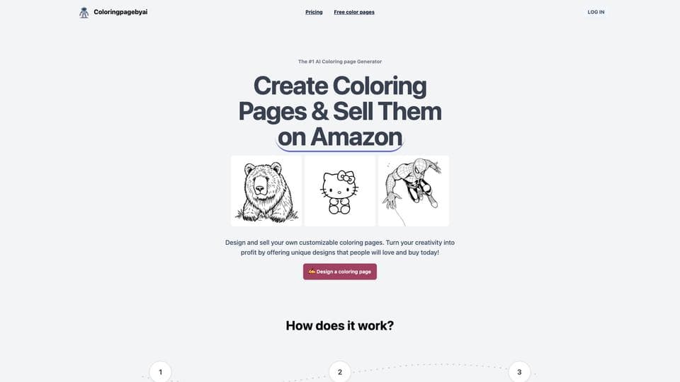 Free Coloring Page AI AI Tool image