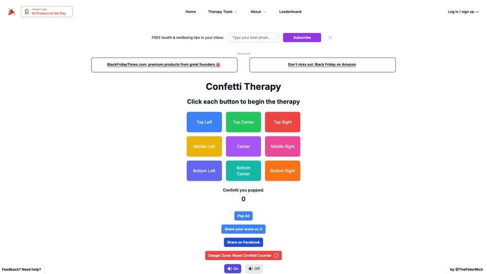 Free Confetti Therapy AI Tool image