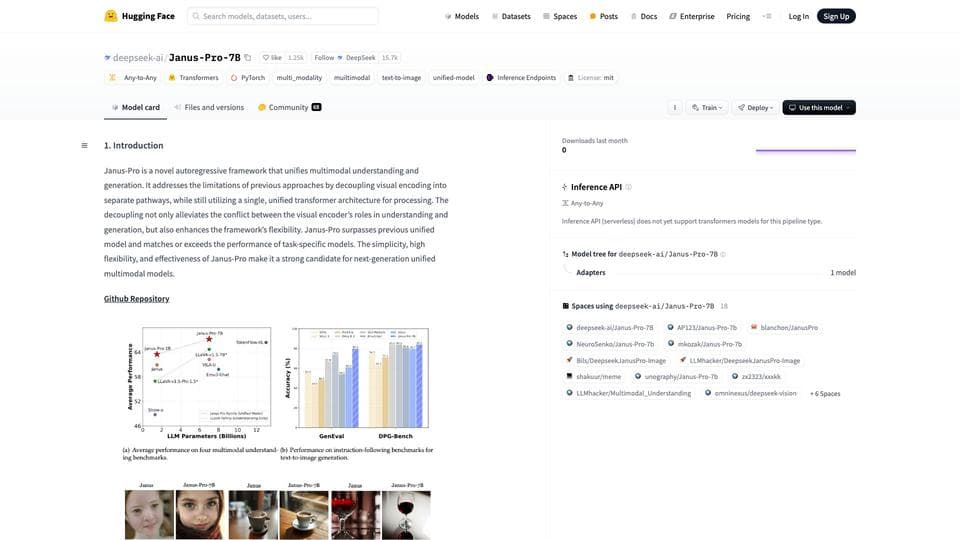 Free Janus Pro 7B AI Tool image