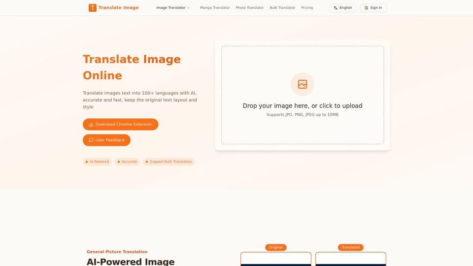 Free Translate Image AI Tool image