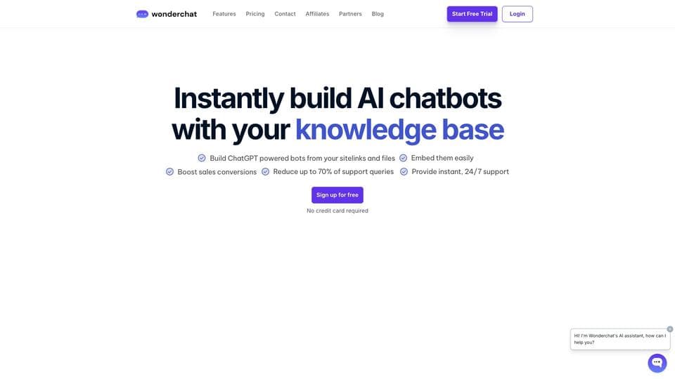 Free Wonderchat AI Tool image