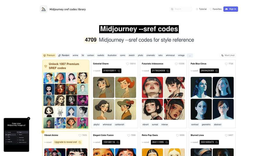 SREF Midjourney: The Ultimate Style Reference Code Library for AI Artists