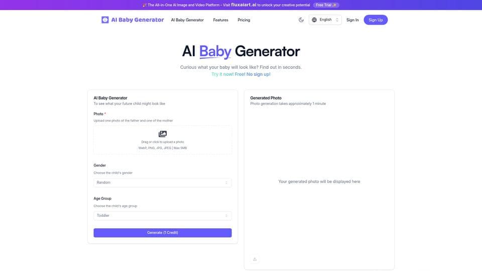 Free AI Baby Generator Online Free AI Tool image