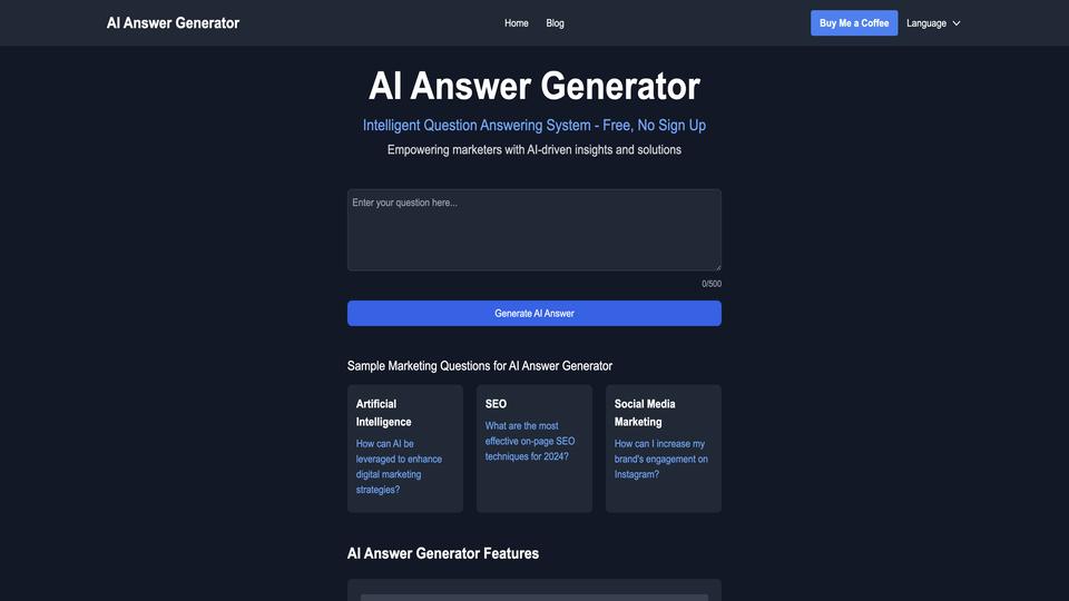 Free AI Answer Generator AI Tool image