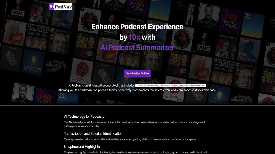Free AIPodNav AI Tool image
