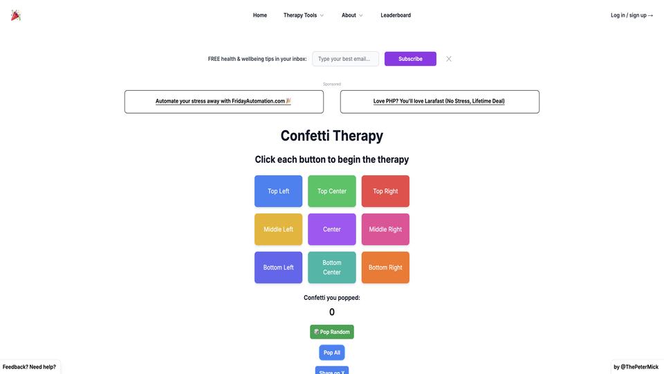 Free Confetti Therapy AI Tool image