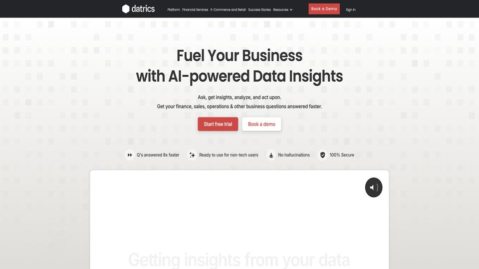 Free Datrics AI Data Analyst AI Tool image