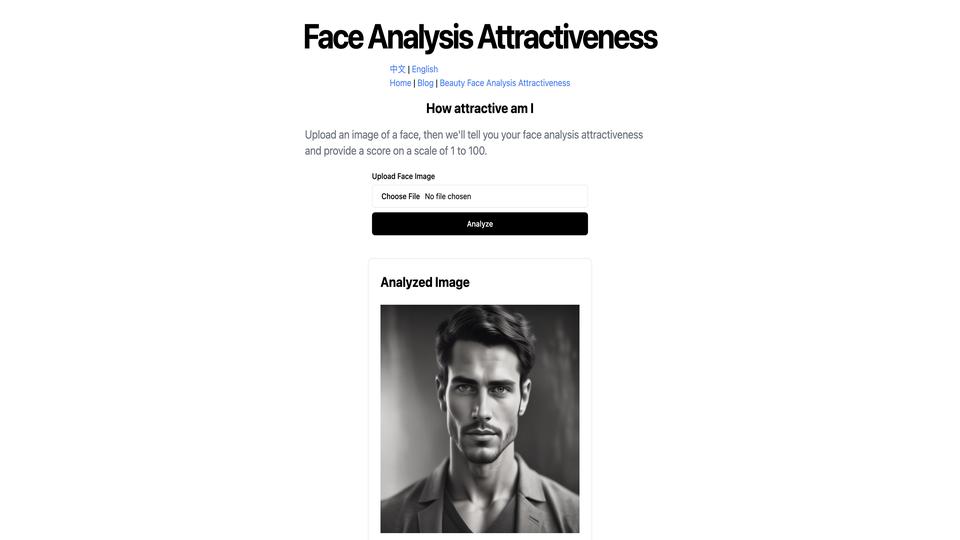 Free Face Analysis Attractiveness AI Tool image