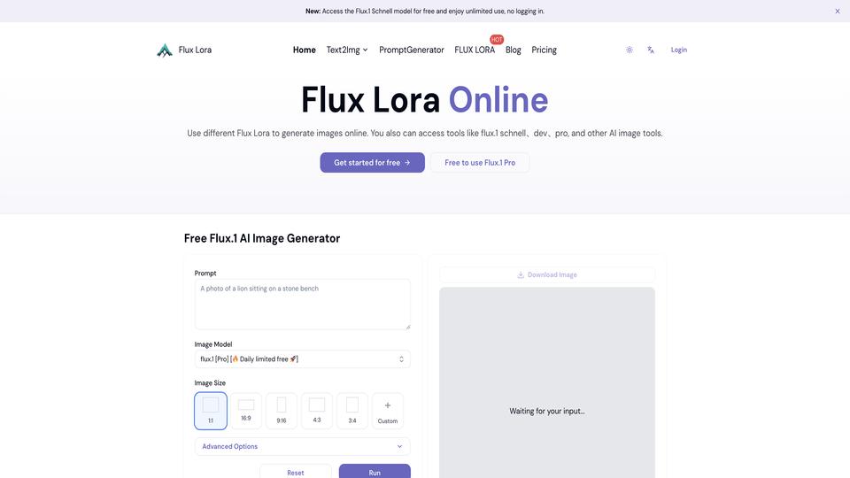 Free Flux Lora AI Tool image