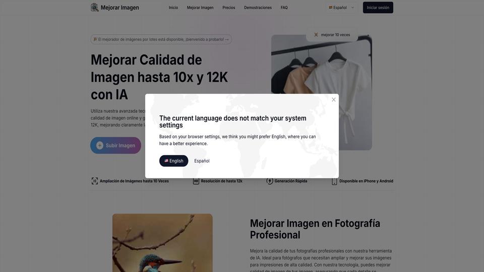 Free Mejorar Imagen AI Tool image