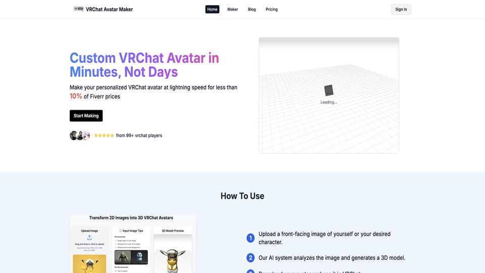 Free VRChat Avatar Maker AI Tool image