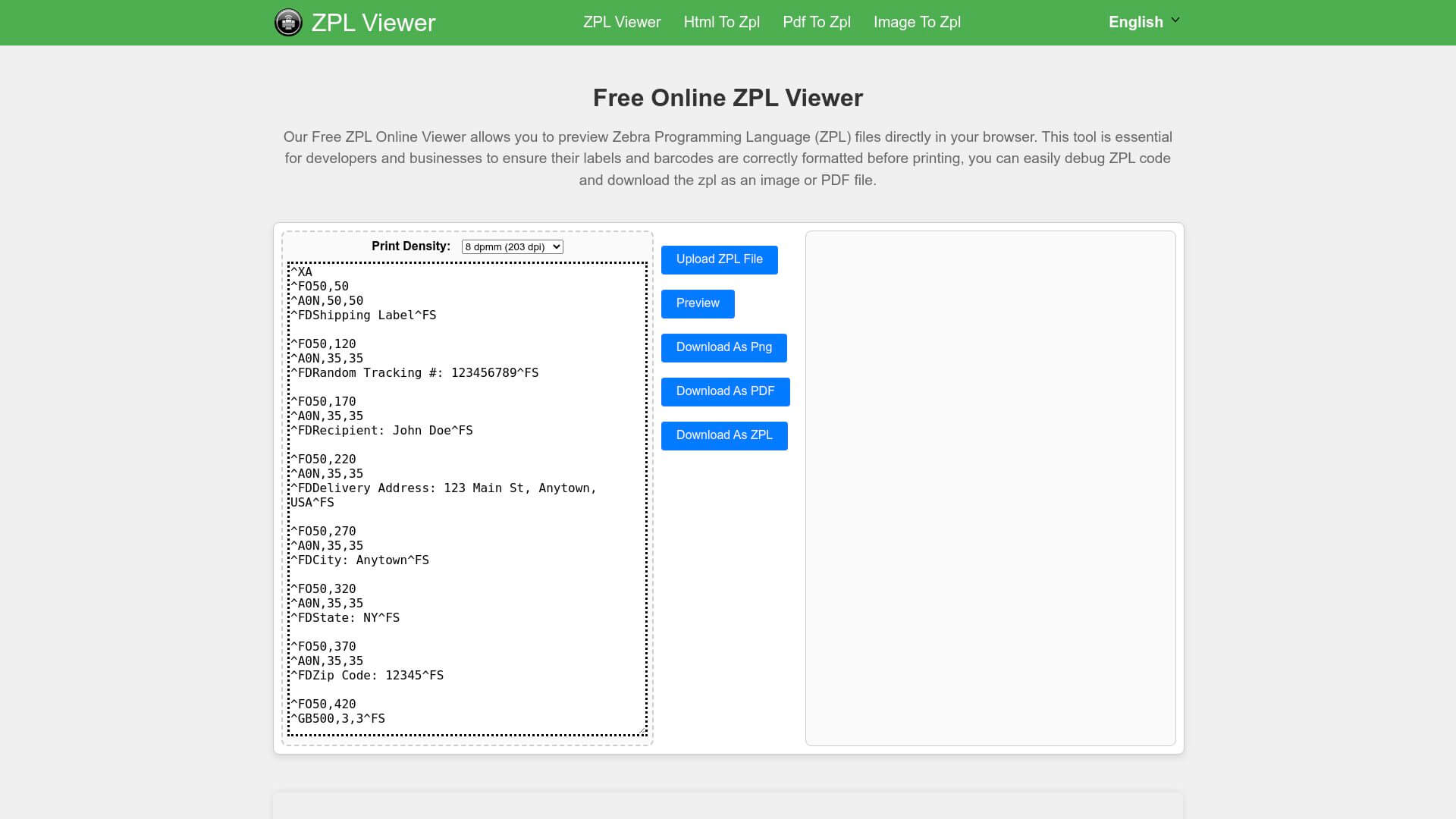 Free ZPL Viewer AI Tool image